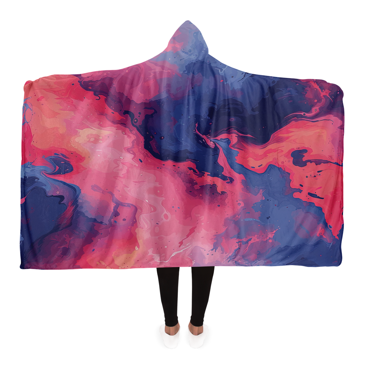 Quantum Tides Hooded Blanket