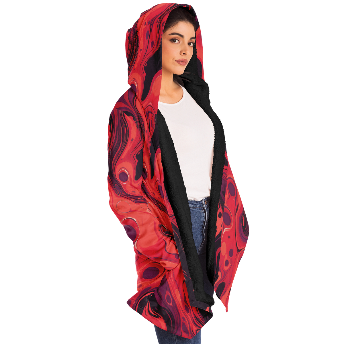 Scarlet Fusion Cloak (Black Fur)