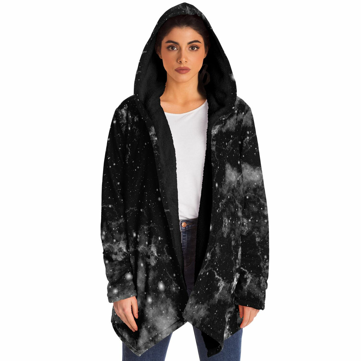 Dark Matter Cloak (Black Fur) - Festival Clothing, Rave Outfits, EDM Gear