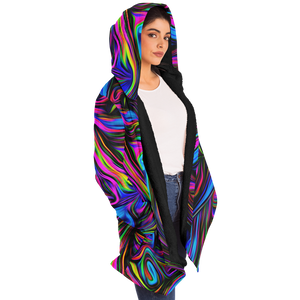 Psychedelic Waves Cloak (Black Fur)
