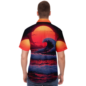 The Synthwave off Kanagawa Button Down Shirt