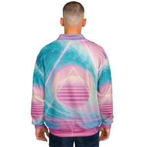 Grid Tide Varsity Jacket