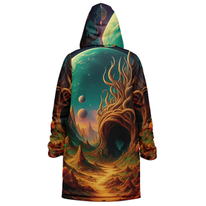 Cosmic Mirage Zip Up Cloak (White Fur)