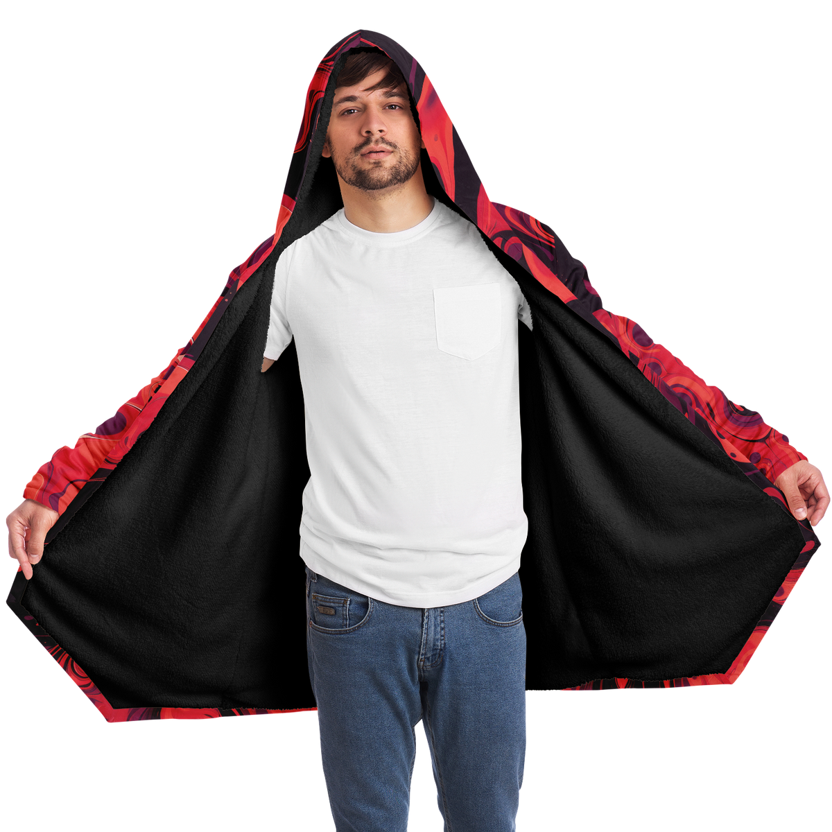 Scarlet Fusion Cloak (Black Fur)