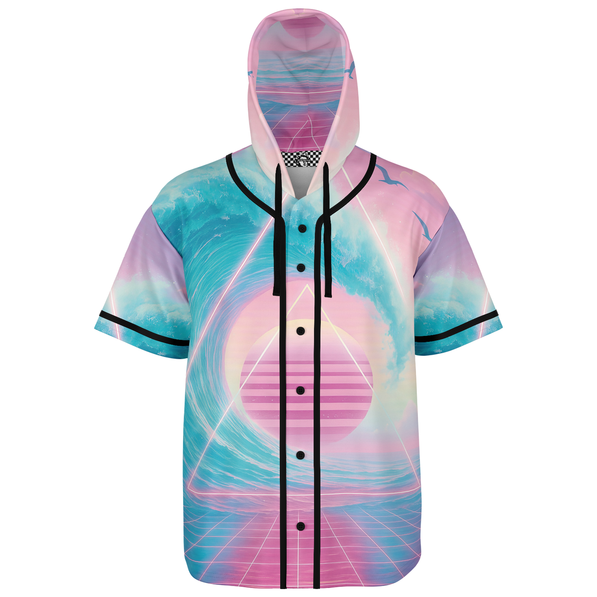 Grid Tide Hooded Jersey