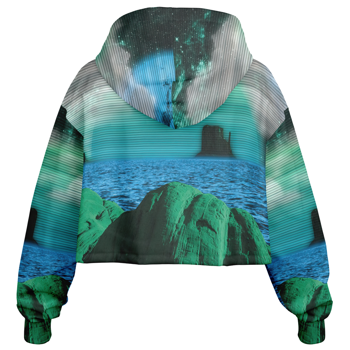 Emerald Canyon Cropped Hoodie