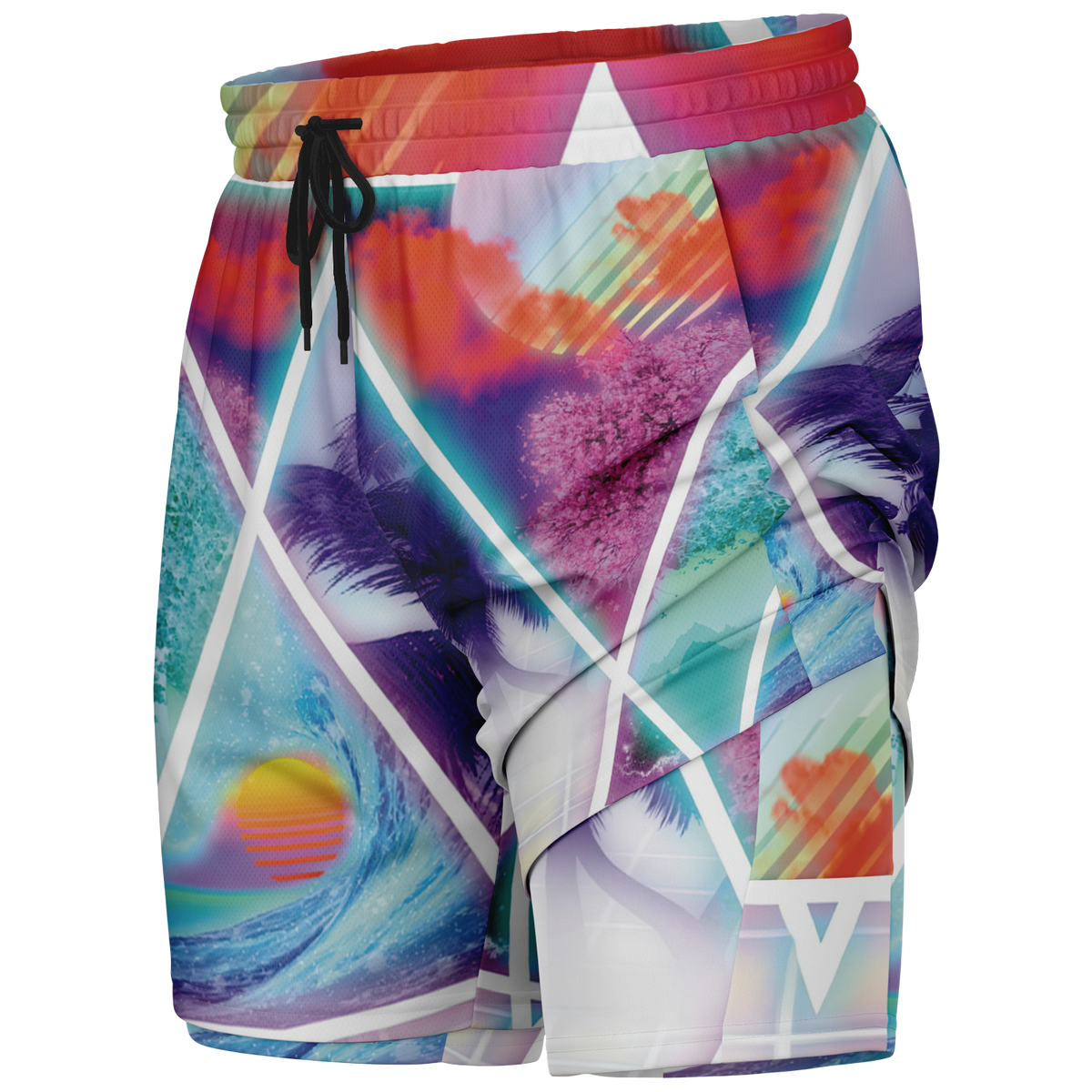 Dimensions Collide Men's 2 in 1 Shorts
