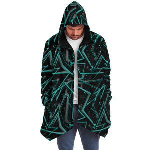 Electrostatic Cloak (Black Fur) - Festival Clothing, Rave Outfits, EDM Gear
