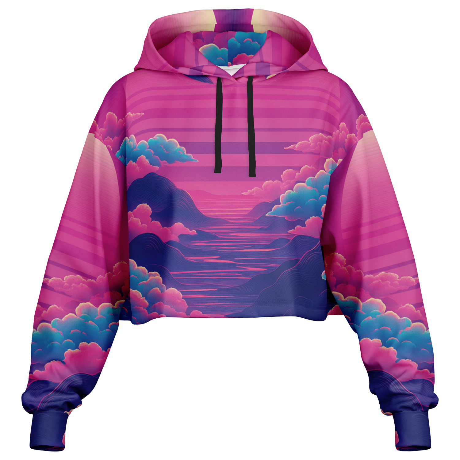 Duskwave Cropped Hoodie
