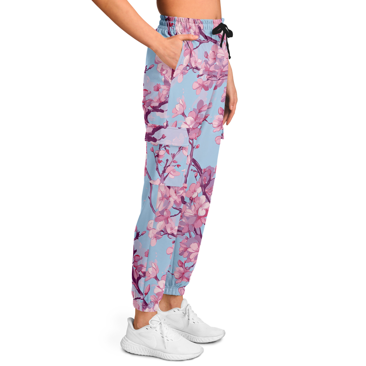 Cherry Blossom Cargo Sweatpants
