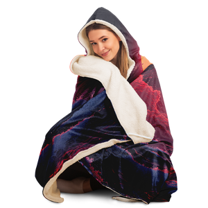 The Synthwave off Kanagawa Hooded Blanket