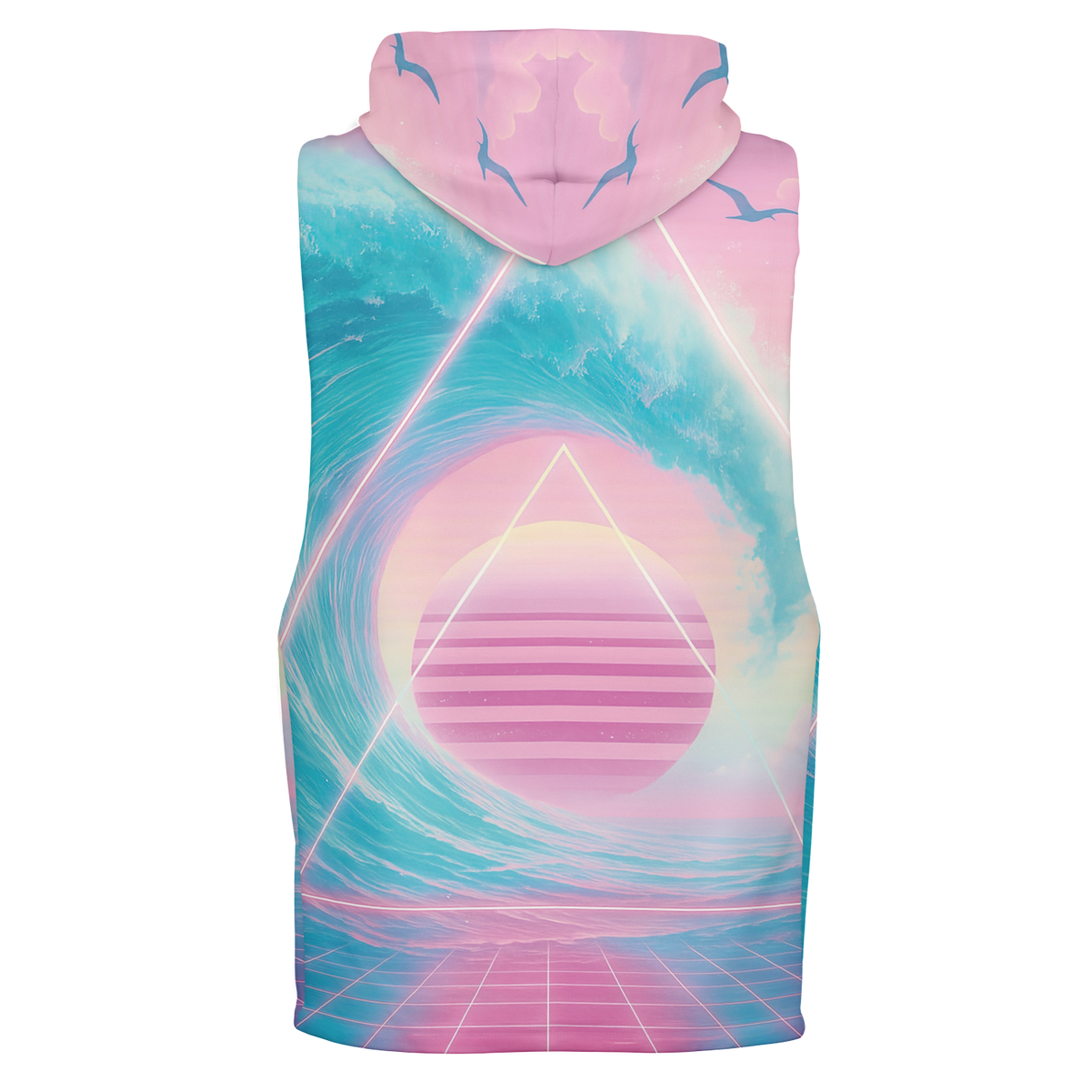 Grid Tide Sleeveless Hoodie