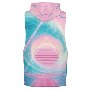 Grid Tide Sleeveless Hoodie