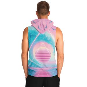 Grid Tide Sleeveless Hoodie