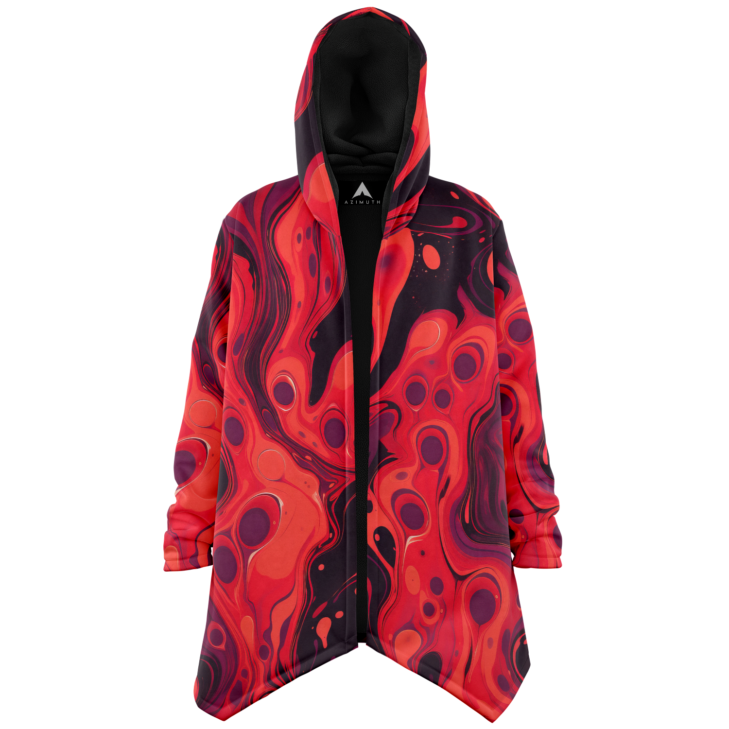 Scarlet Fusion Cloak (Black Fur) - Festival Clothing, Rave Outfits, EDM Gear