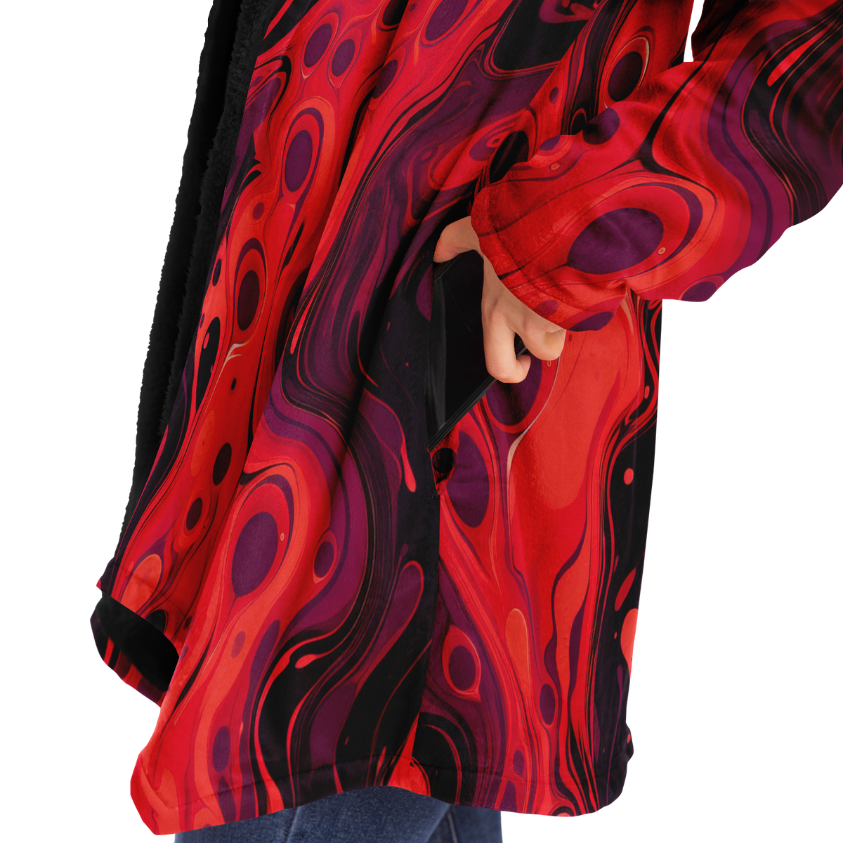 Scarlet Fusion Cloak (Black Fur)