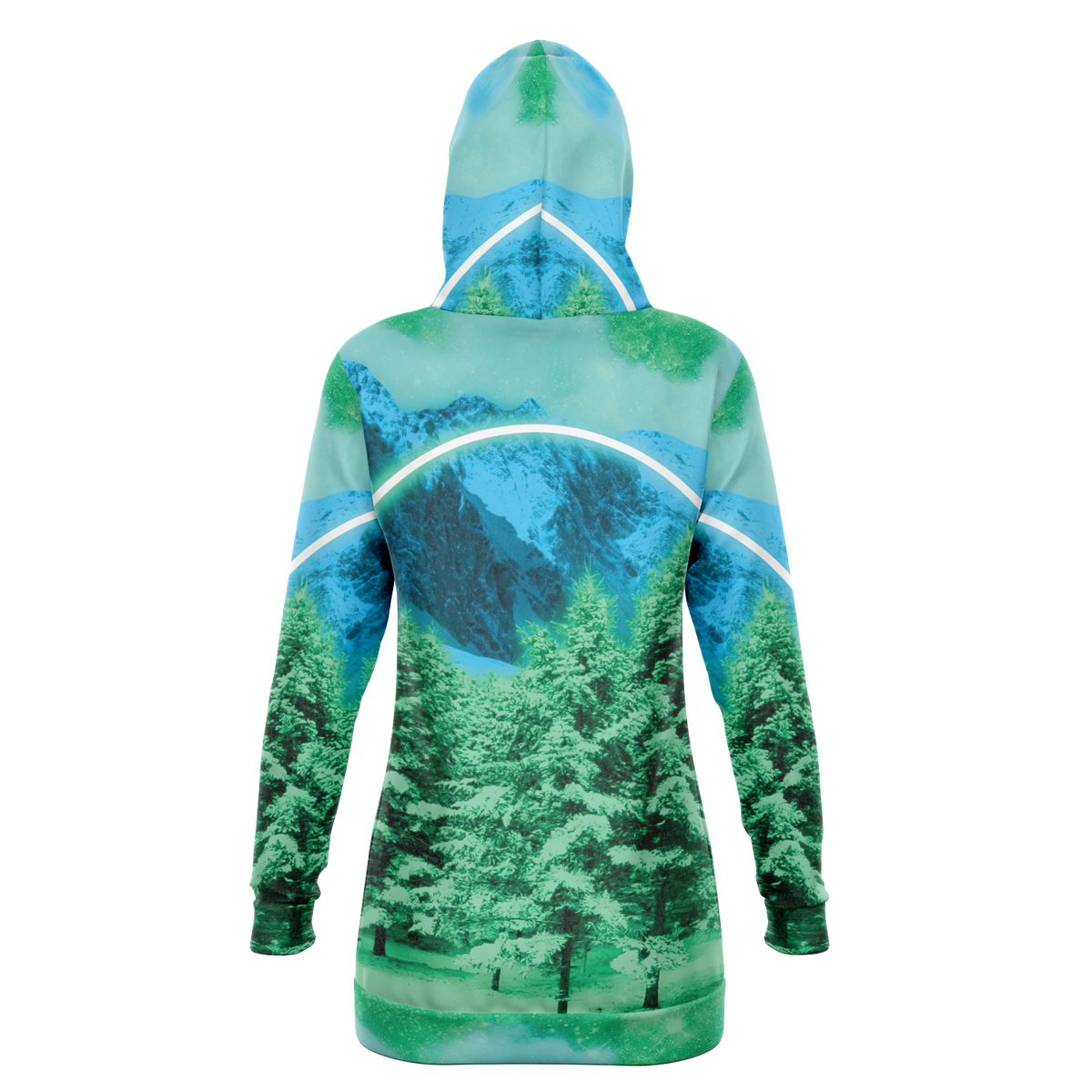 The Minty Wonderland Hoodie Dress