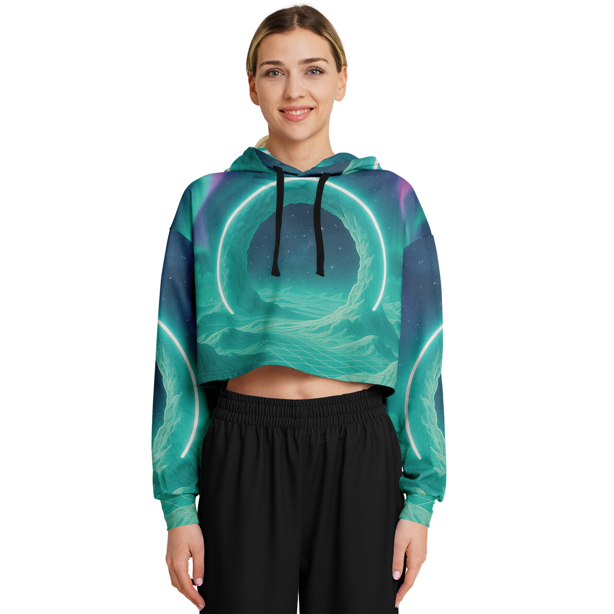 Astral Gateway Cropped Hoodie