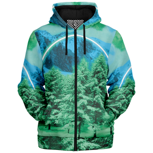 Minty Wonderland Sherpa Hoodie