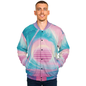 Grid Tide Varsity Jacket