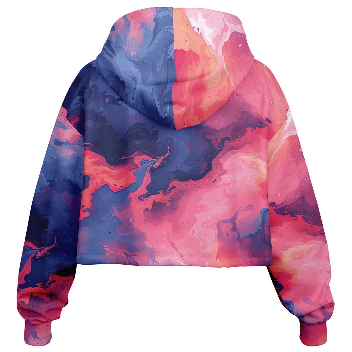 Quantum Tides Cropped Hoodie