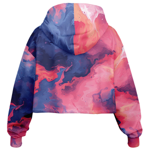 Quantum Tides Cropped Hoodie