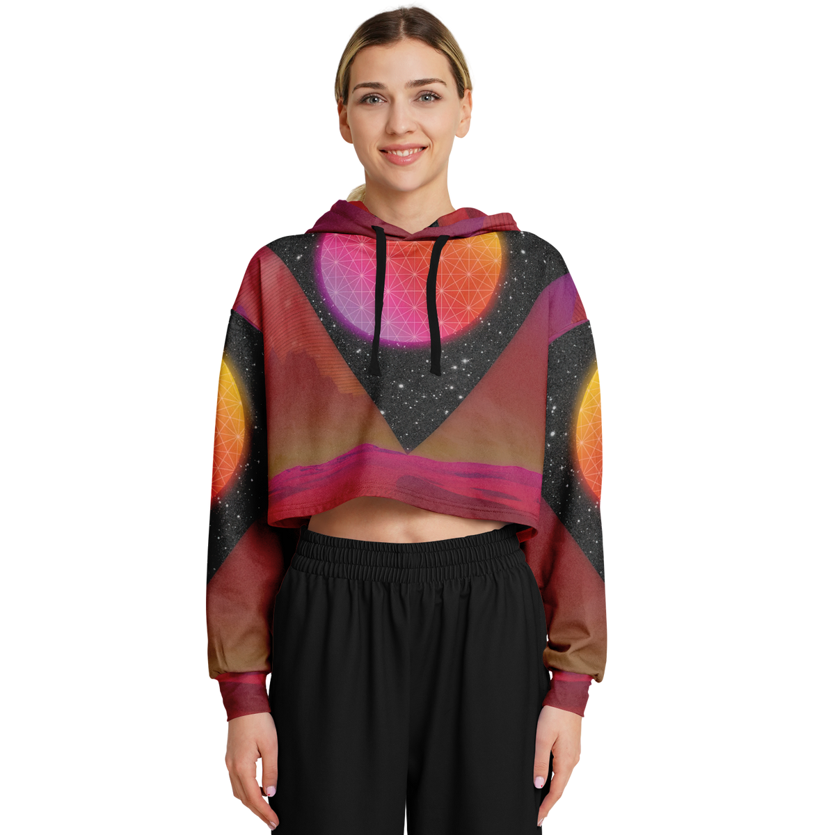 Desert Continuum Cropped Hoodie