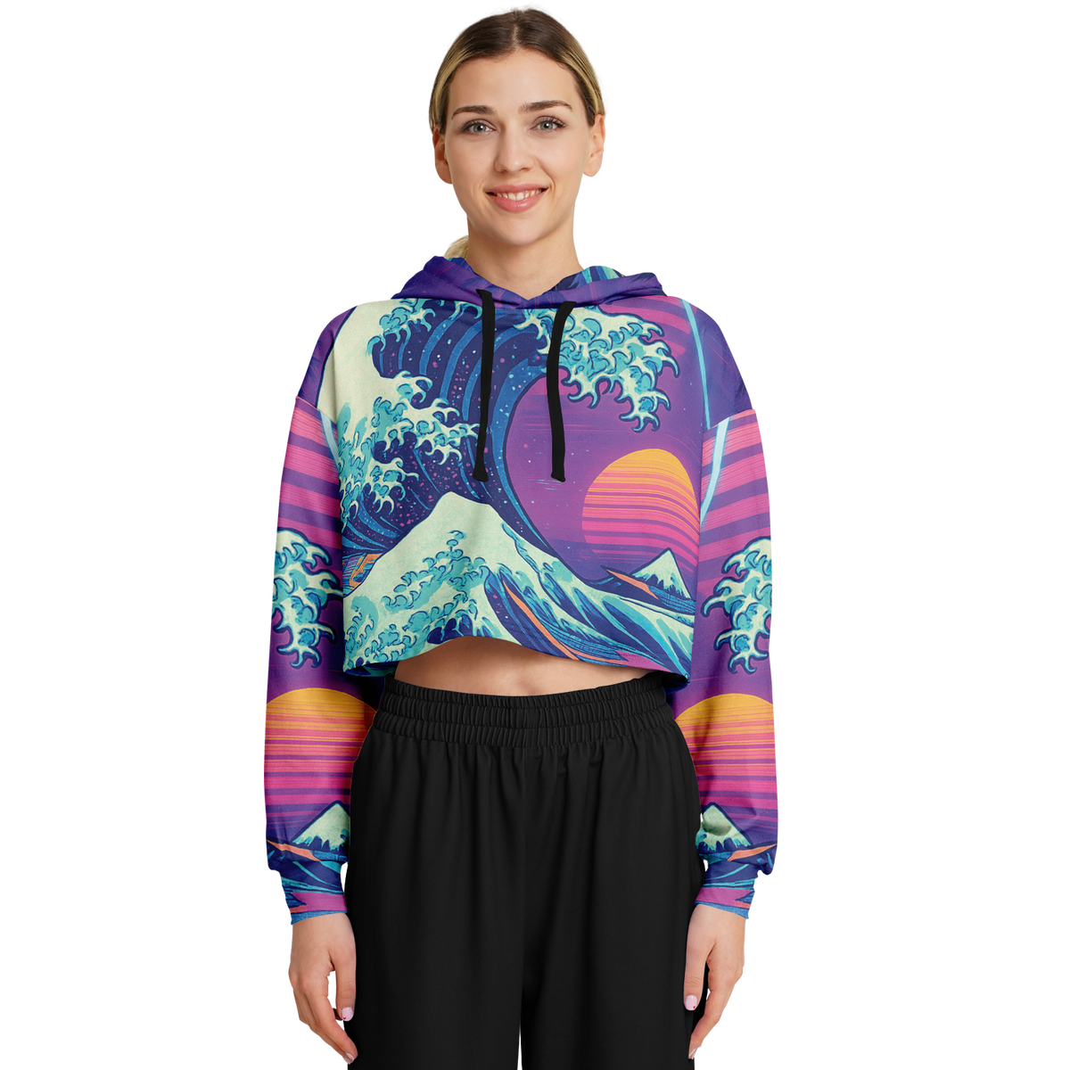 Neonami Cropped Hoodie