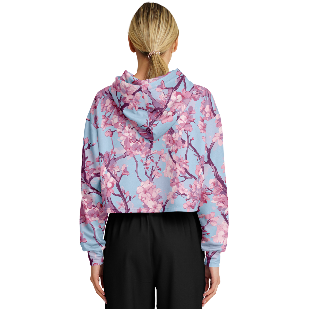 Cherry Blossom Cropped Hoodie