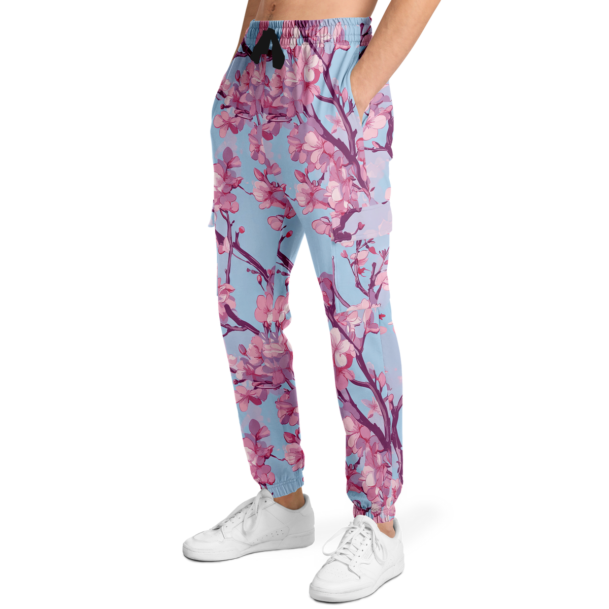 Cherry Blossom Cargo Sweatpants
