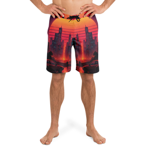Neon Sunrise Board Shorts