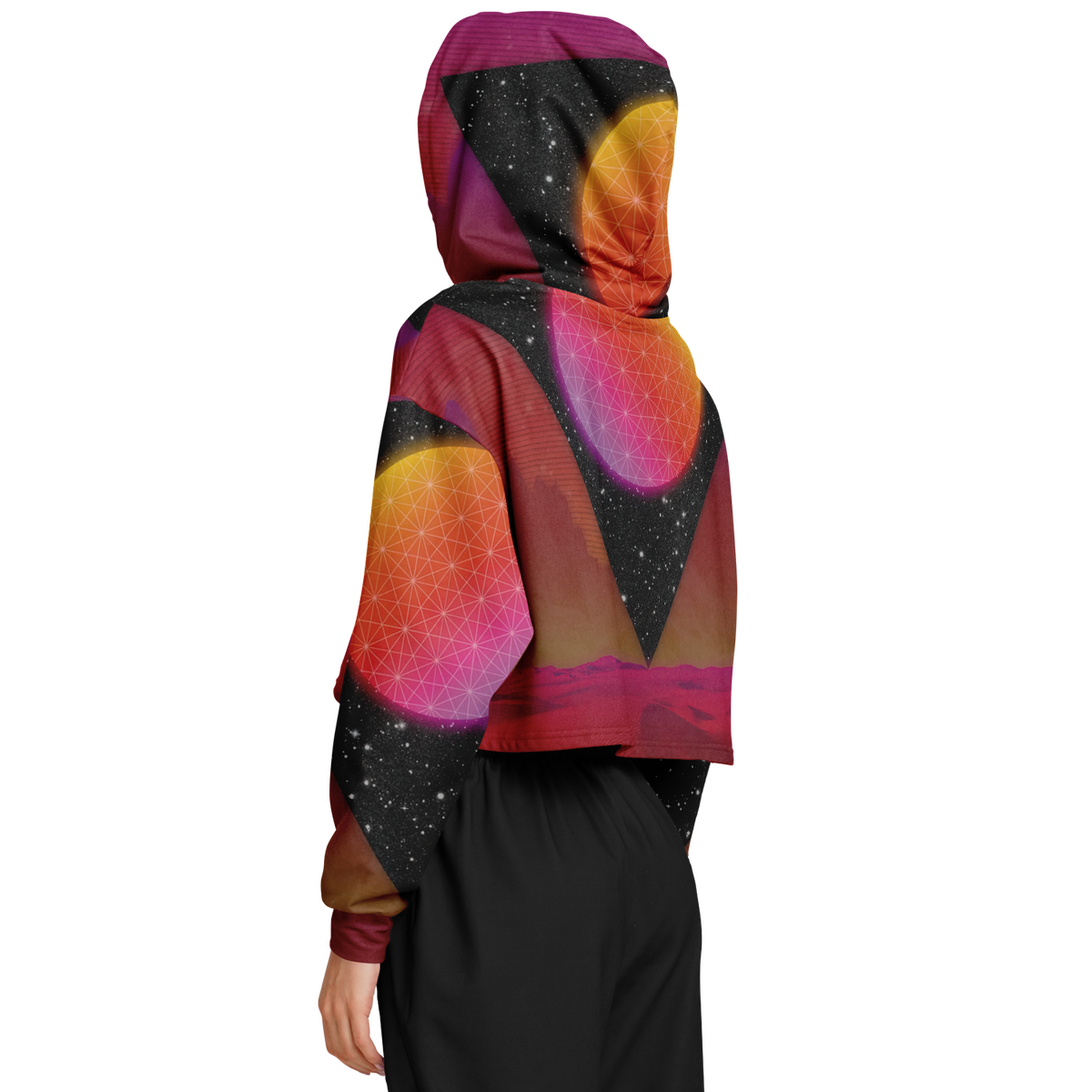 Desert Continuum Cropped Hoodie