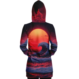 The Synthwave off Kanagawa Hoodie Dress