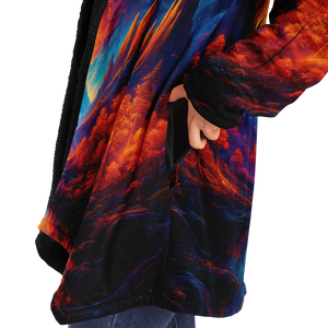 Wonderland Valley Cloak (Black Fur) - Festival Clothing, Rave Outfits, EDM Gear