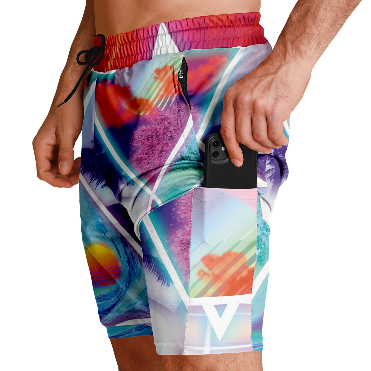 Dimensions Collide Men's 2 in 1 Shorts