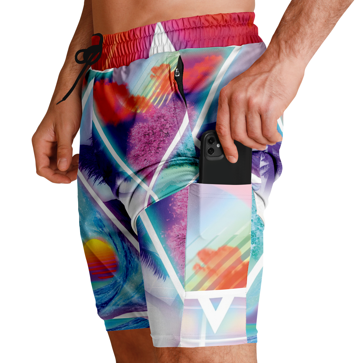 Dimensions Collide Men's 2 in 1 Shorts