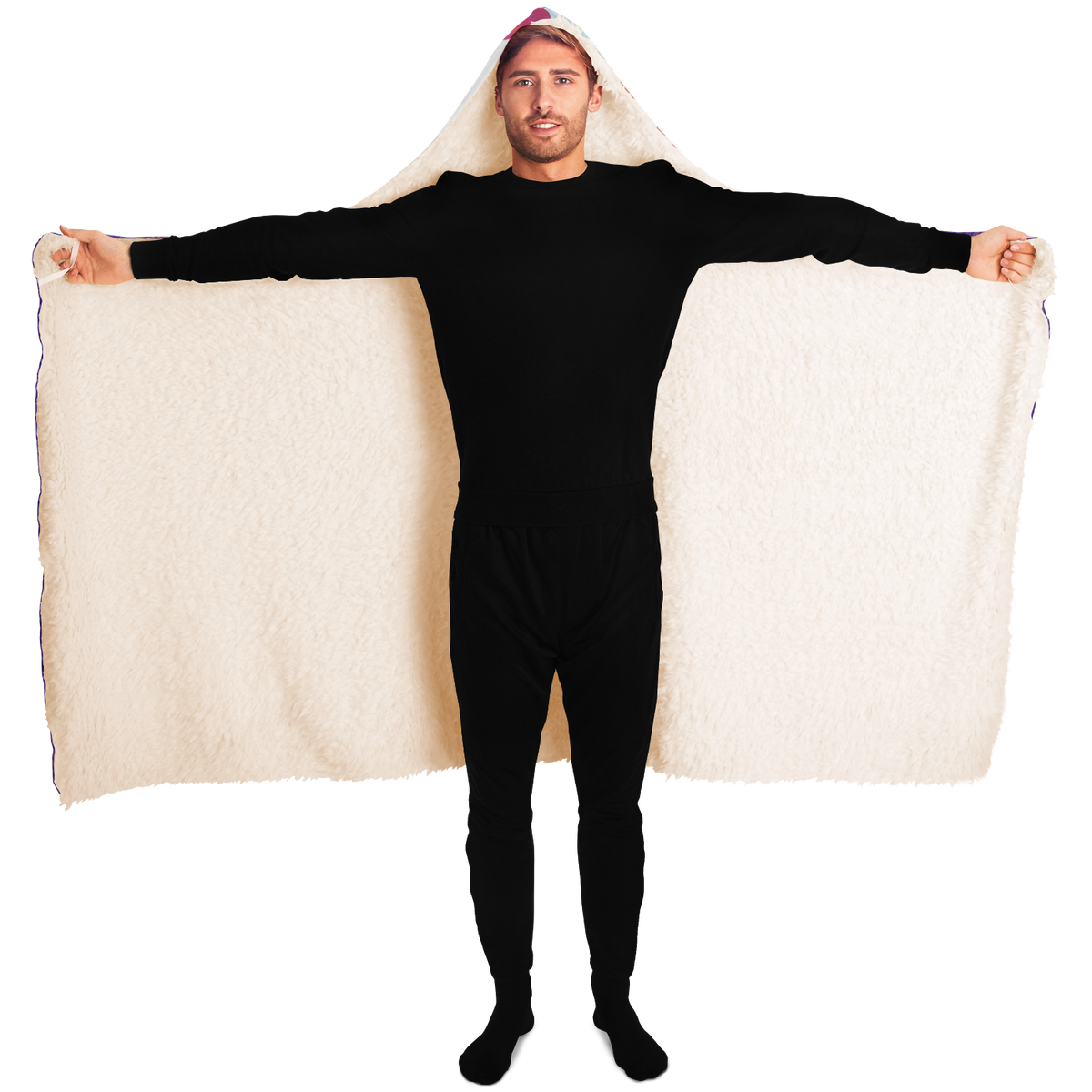 Dimensions Collide Hooded Blanket