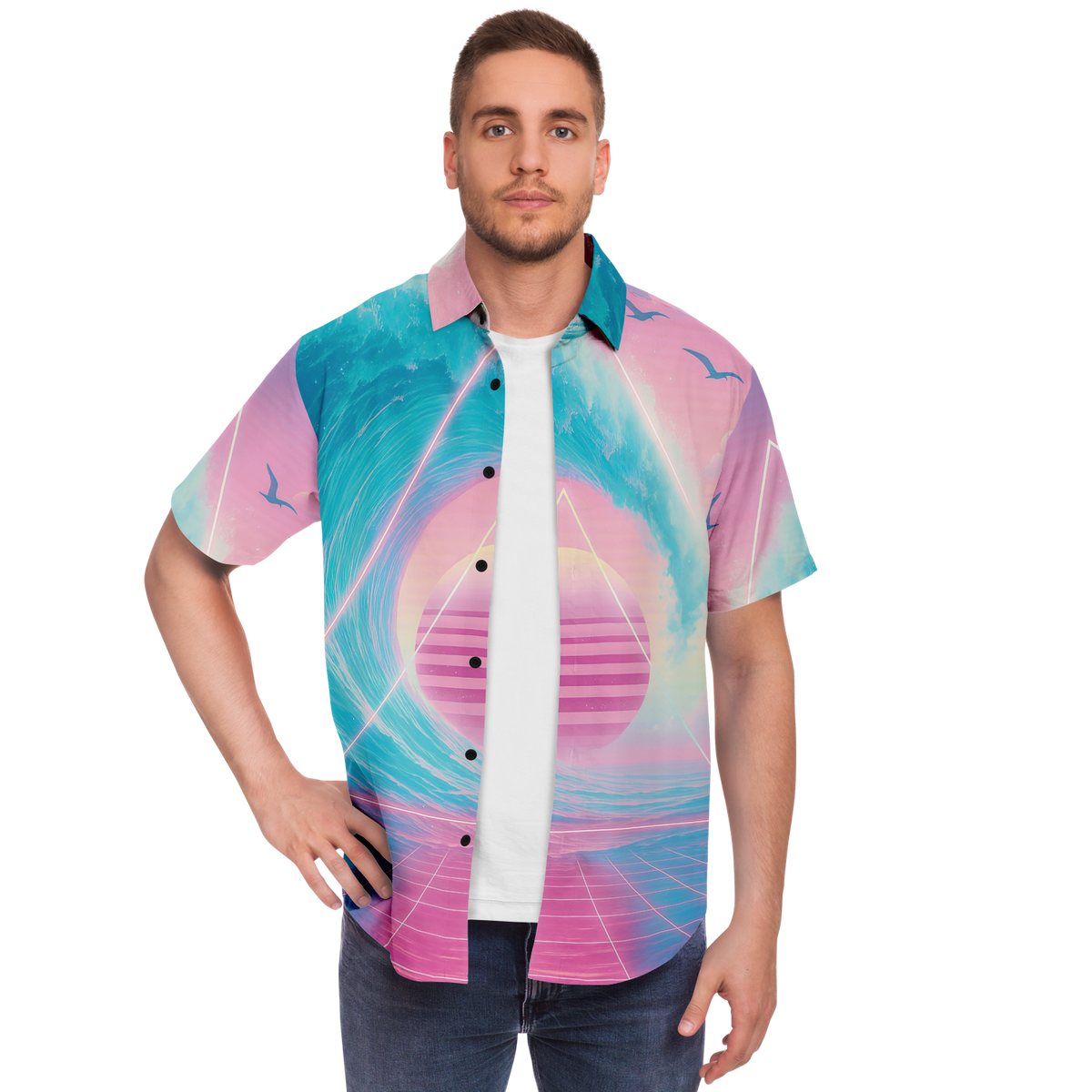 Grid Tide Button Down Shirt