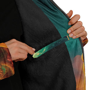 Cosmic Mirage Zip Up Cloak (Black Fur)