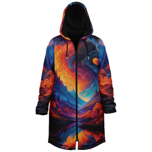 Wonderland Valley Zip Up Cloak (Black Fur)