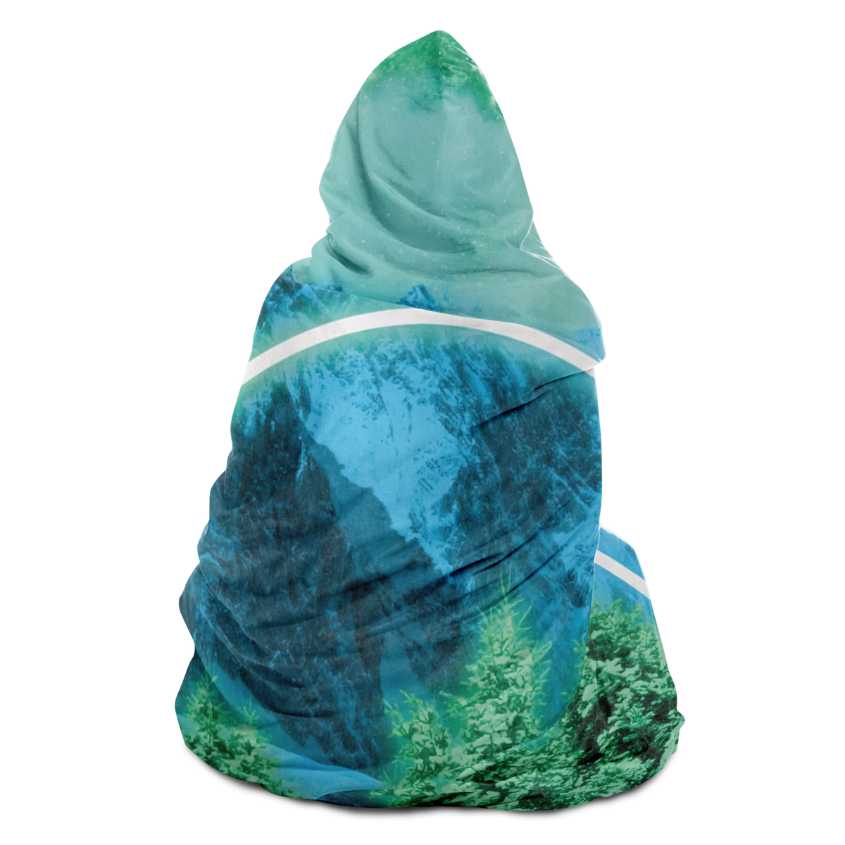 Minty Wonderland Hooded Blanket