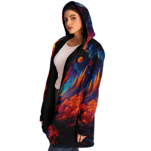Wonderland Valley Cloak (Black Fur) - Festival Clothing, Rave Outfits, EDM Gear