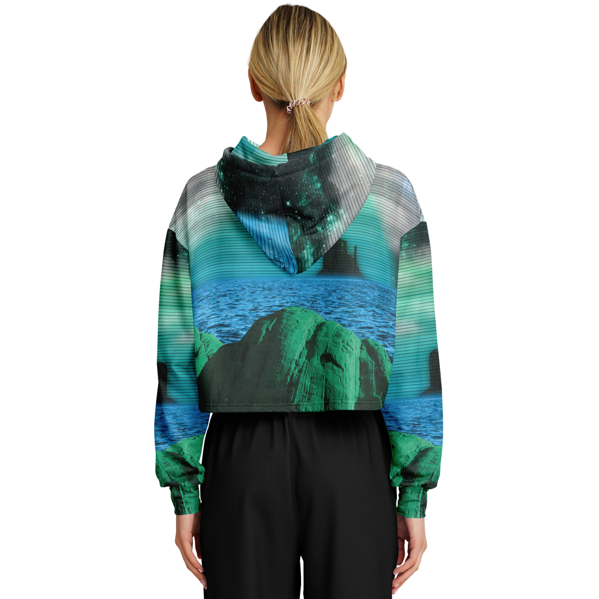 Emerald Canyon Cropped Hoodie