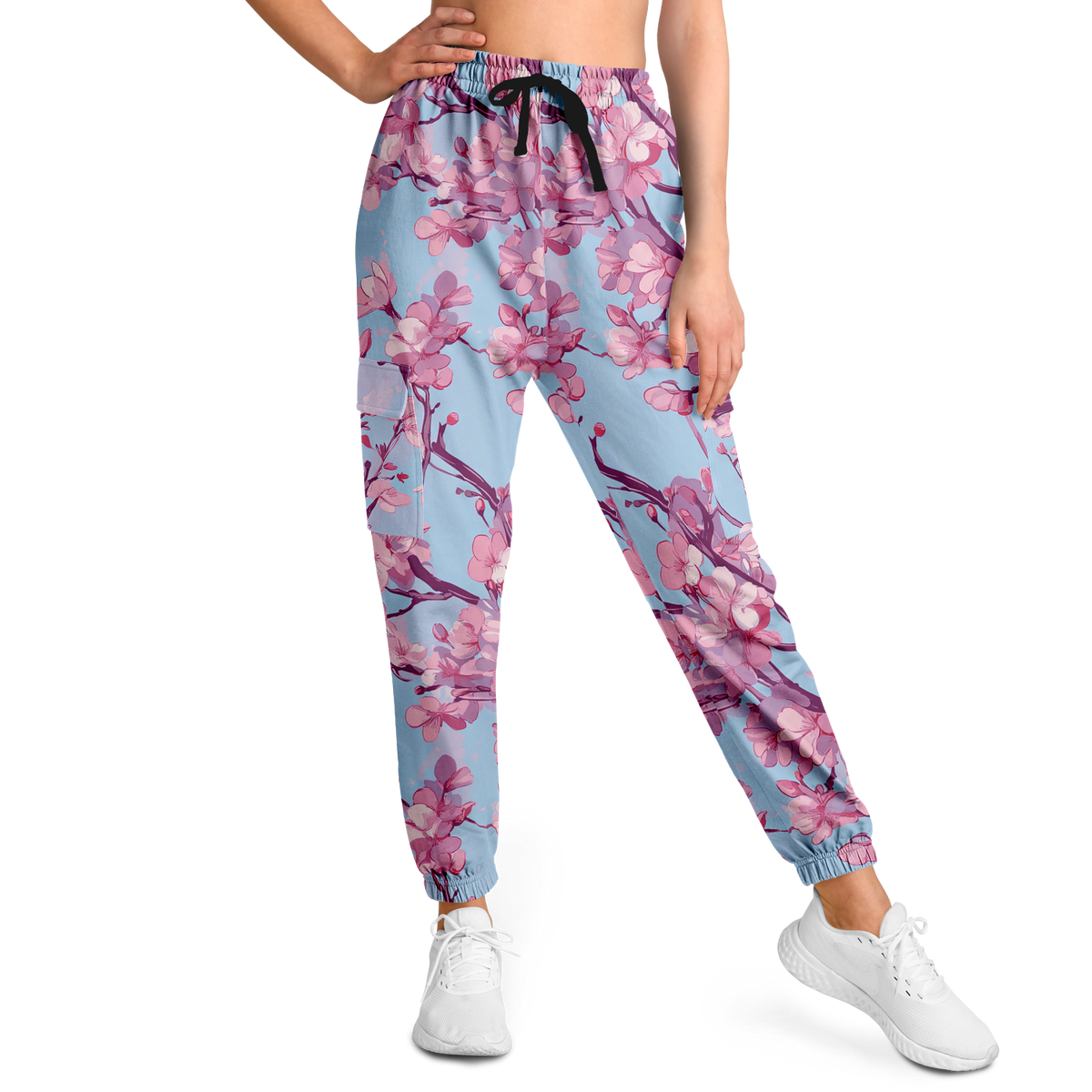 Cherry Blossom Cargo Sweatpants