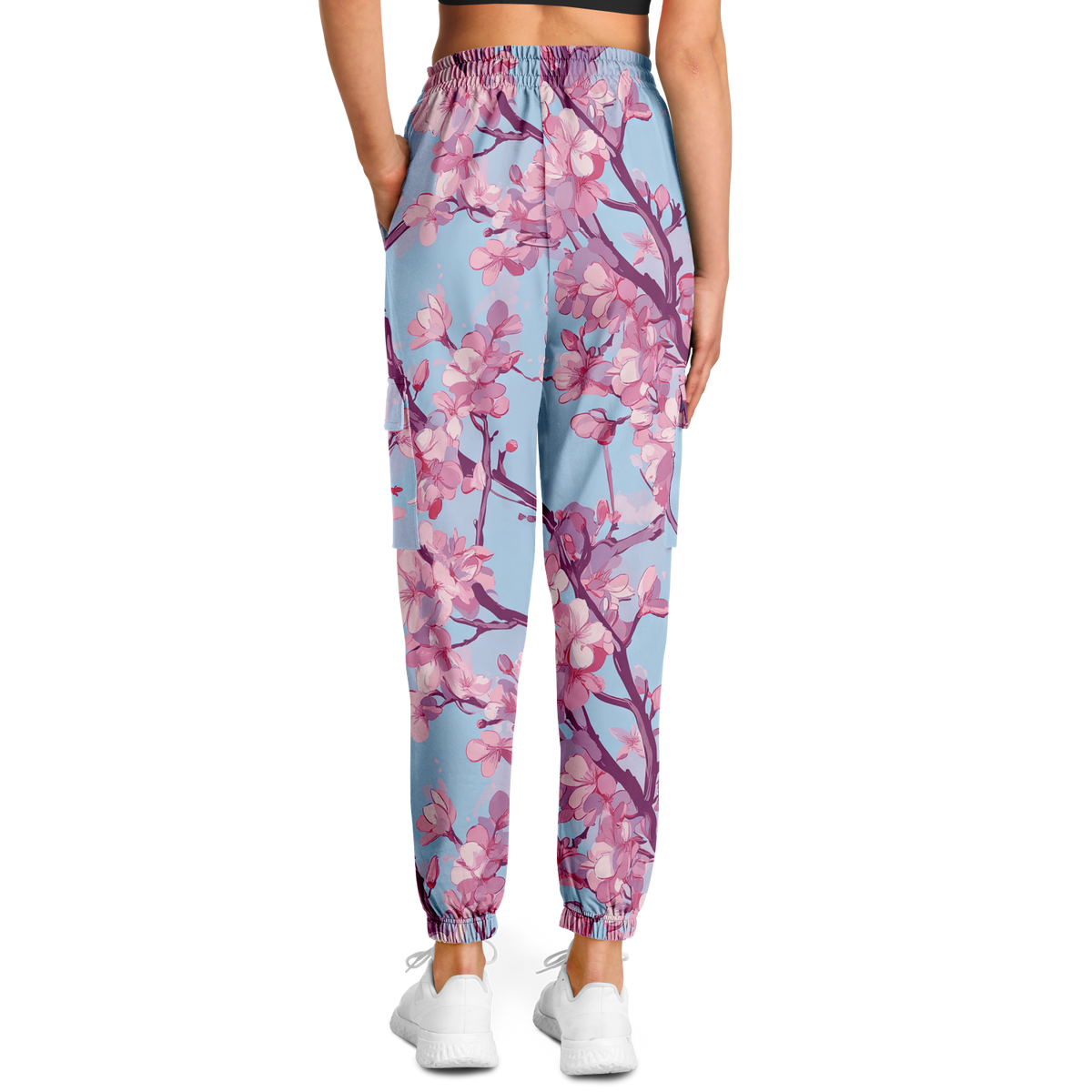 Cherry Blossom Cargo Sweatpants