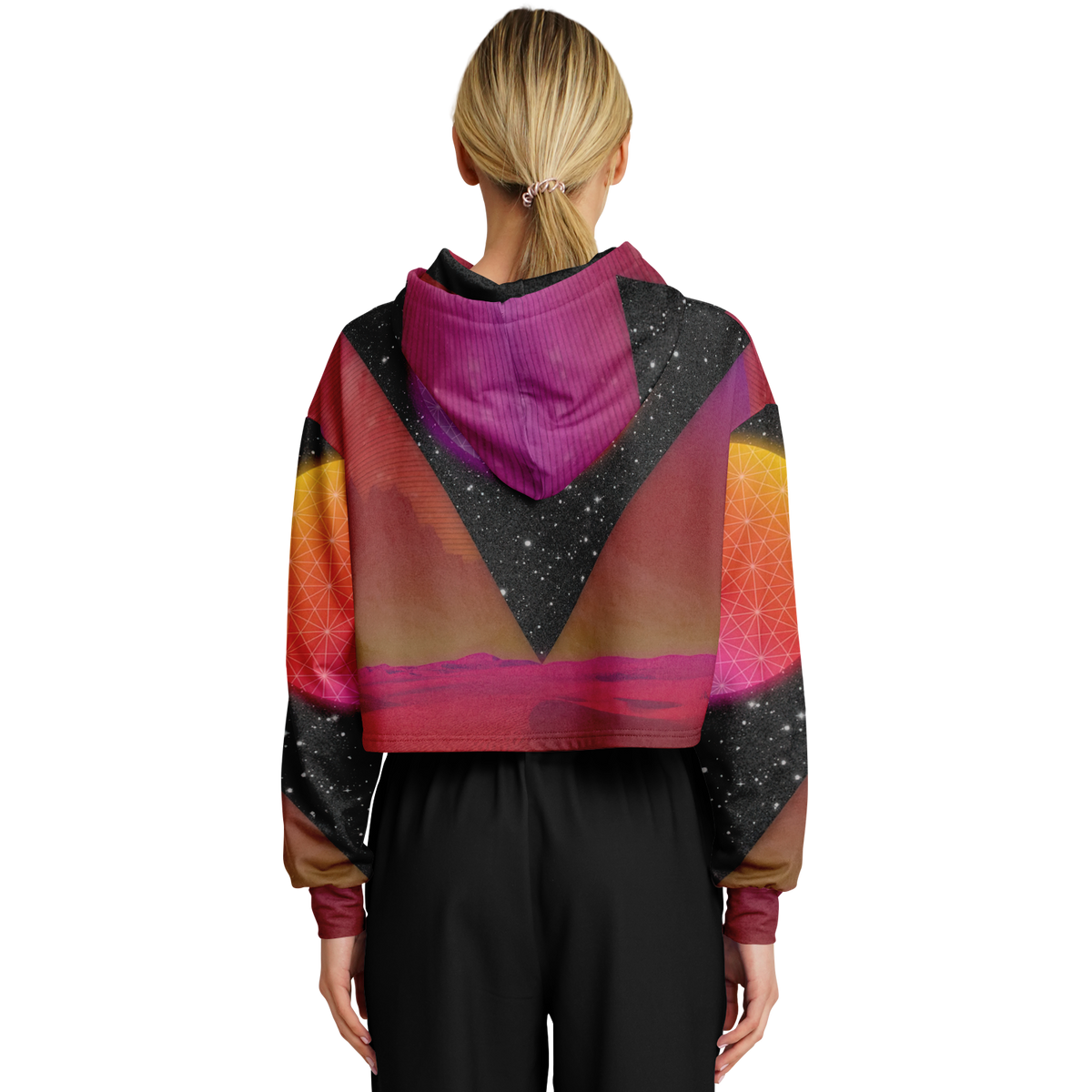 Desert Continuum Cropped Hoodie