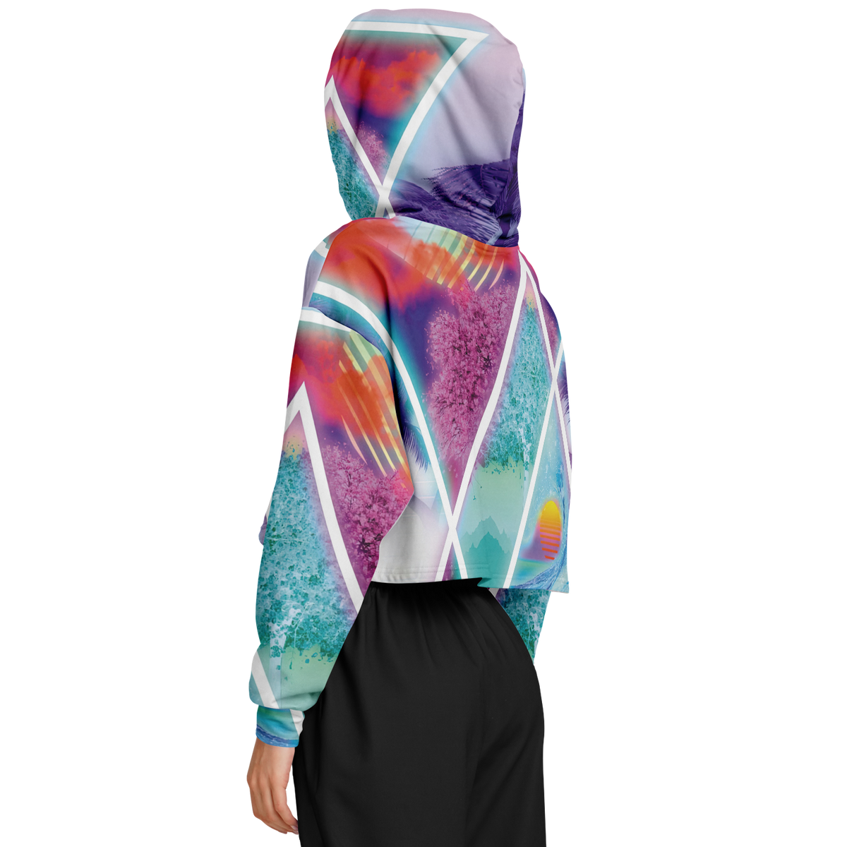 Dimensions Collide Cropped Hoodie