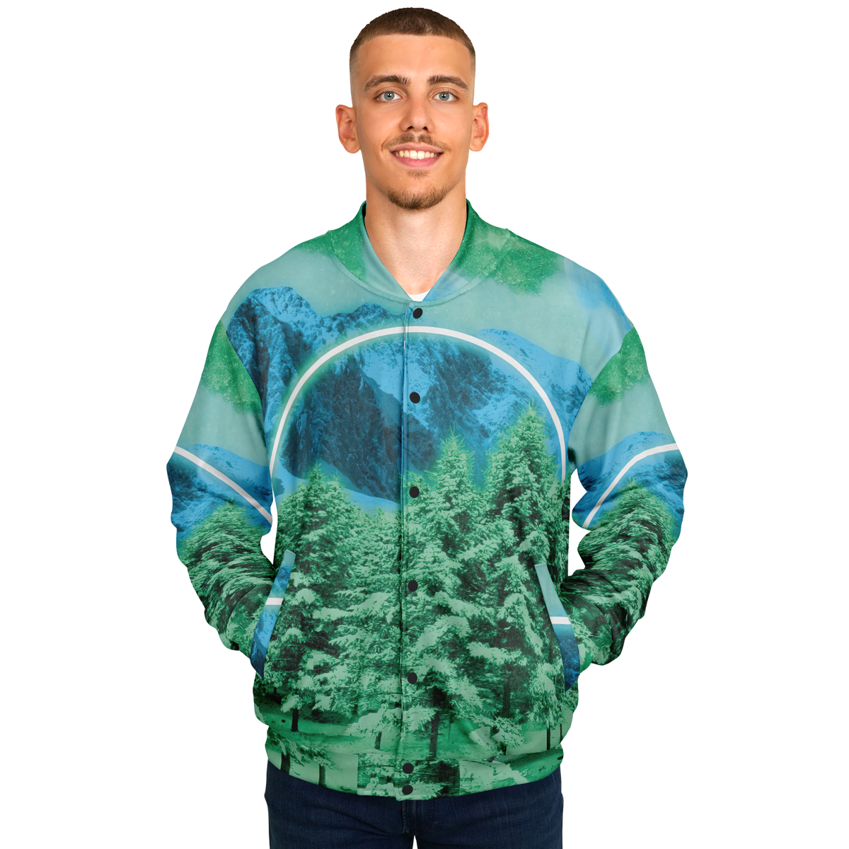 Minty Wonderland Varsity Jacket