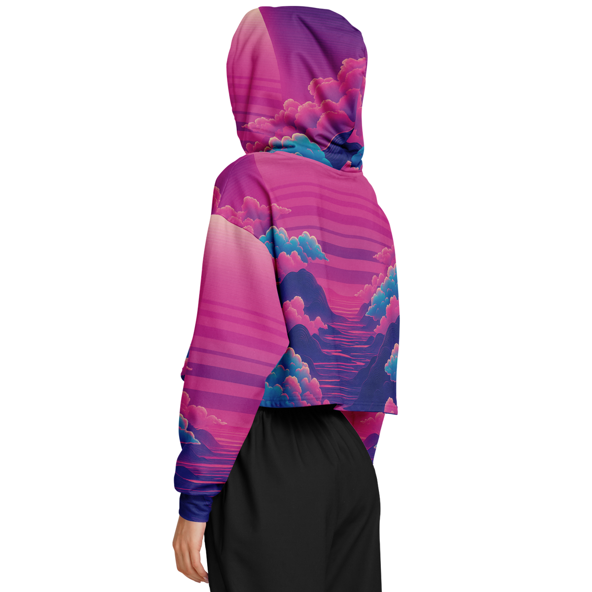 Duskwave Cropped Hoodie