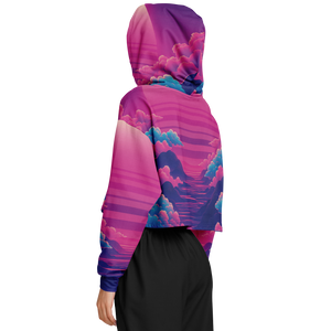 Duskwave Cropped Hoodie